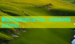襄阳同城微信约会平台，快速找到附近的伴侣